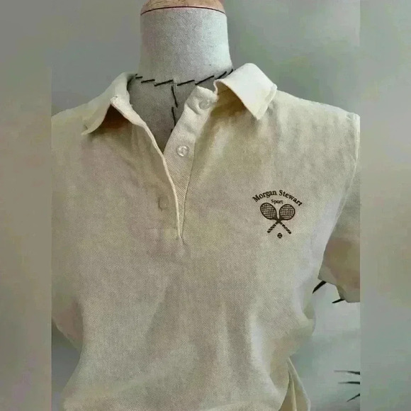 Morgan Stewart Women’s Cotton Polo Shirt | Butter Yellow | M | Tennis Shirt - Picture 3 of 8